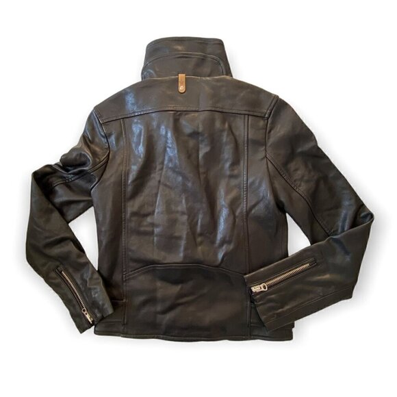 Mackage Miela-N Belted Leather Moto Jacket, NWT, Size XXS - Picture 7 of 16